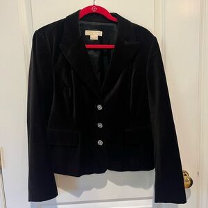 Michael Kors Black Velvet Blazer - size 12